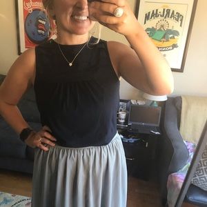[Banana Republic] Navy Blue Tank Top w/ Ruffles
